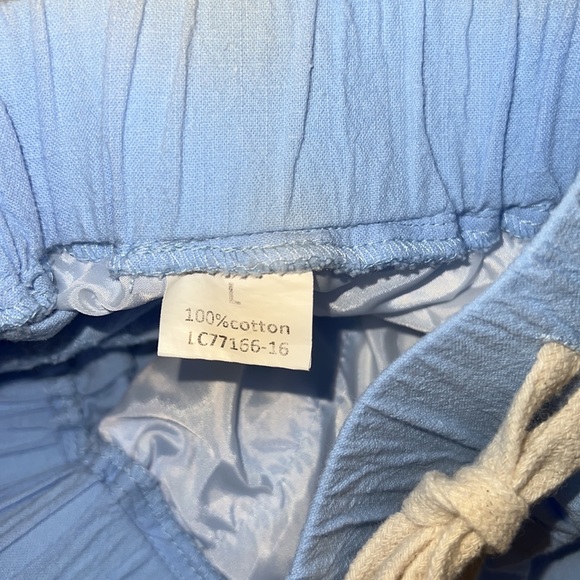 Light blue cotton shorts - Picture 10 of 13